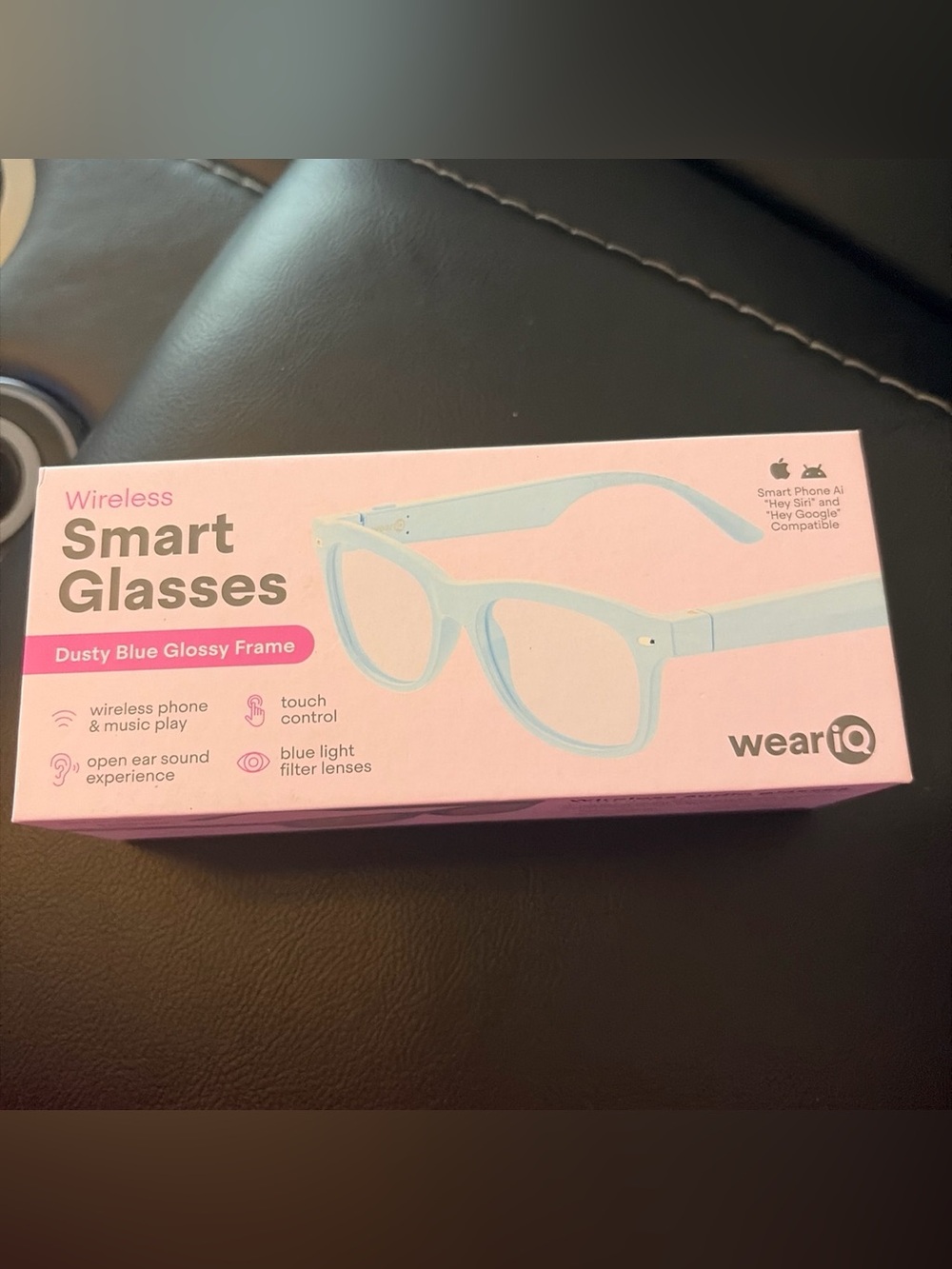 Wireless Smart Glasses - Dusty Blue Glossy Frame
